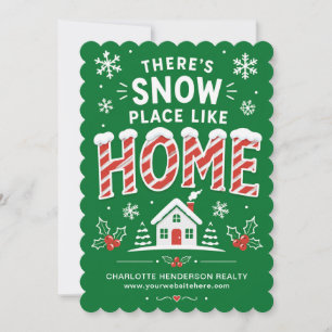 Cartes Pour Fêtes Annuelles Il n'y a pas d'endroit comme la maison Realtor Noë