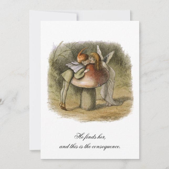 Cartes Pour Fêtes Annuelles Il trouve sa fée romantique Saint Valentin (Devant)