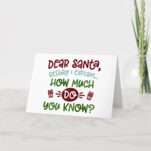 CARTES POUR FÊTES ANNUELLES IL VOIT QUAND TU DORMES, MAIS ON A DORMI ?