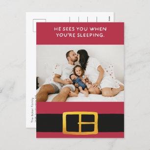 Cartes Pour Fêtes Annuelles Il vous voit quand vous dormez Photo