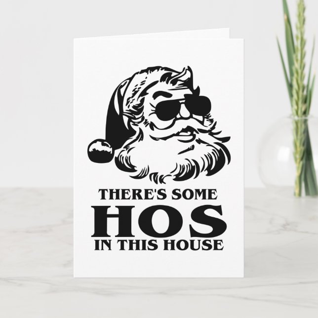 Cartes Pour Fêtes Annuelles Il y a des trous dans cette maison Noël (Devant)