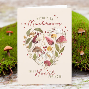 Cartes Pour Fêtes Annuelles Il y a tellement de champignons dans mon coeur pou