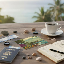 Ile tropicale hawaïenne, voyage vintage Maui