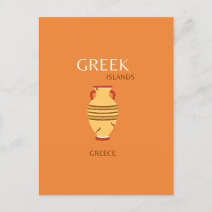 Cartes Pour Fêtes Annuelles Îles grecques, Grèce, Voyage, Preppy, Orange
