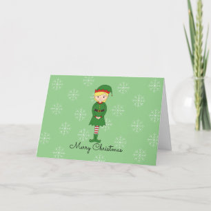 Cartes Pour Fêtes Annuelles illusima Lutin Flocons de Neige de Noël Vert Clair