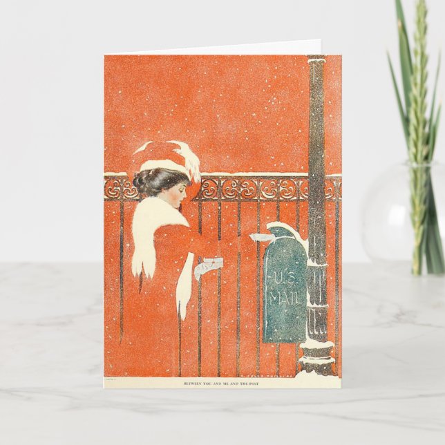 Cartes Pour Fêtes Annuelles Illustration 1911 de Noël de Coles Phillips (Devant)