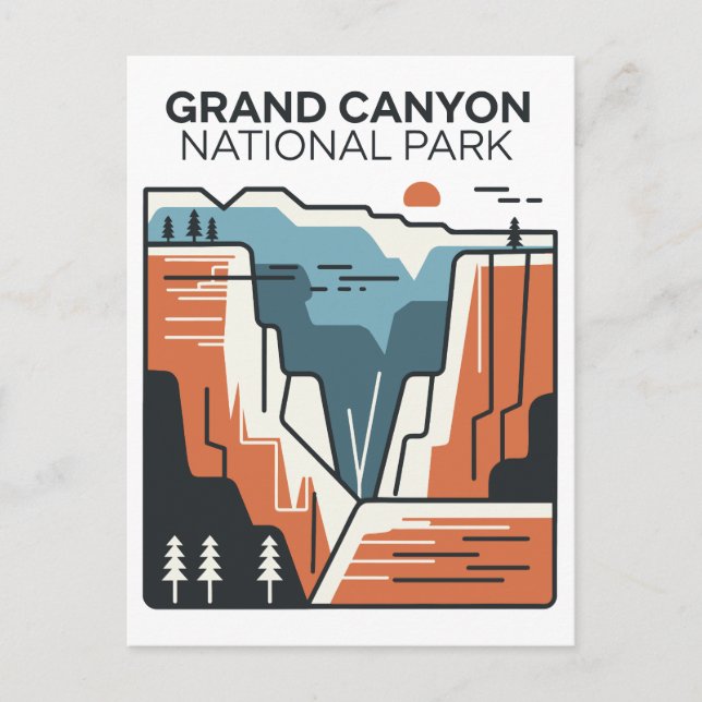 Cartes Pour Fêtes Annuelles Illustration Abstraite du parc national du Grand C (Devant)