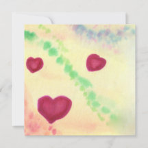 Illustration aquarelle Symbole d'amour Trois Coeur
