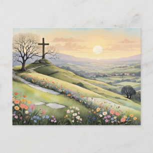 Cartes Pour Fêtes Annuelles illustration d'art de lever de soleil de Pâques