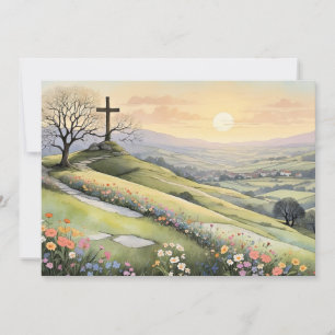 Cartes Pour Fêtes Annuelles illustration d'art de lever de soleil de Pâques