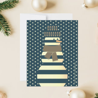 Cartes Pour Fêtes Annuelles Illustration de bonhomme de neige abstrait moderne