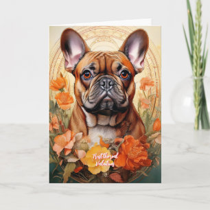Cartes Pour Fêtes Annuelles Illustration de Bouledogue Français découpé en pap