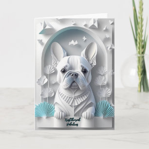 Cartes Pour Fêtes Annuelles Illustration de Bouledogue Français découpé en pap