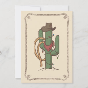 Cartes Pour Fêtes Annuelles Illustration de cactus cowboy
