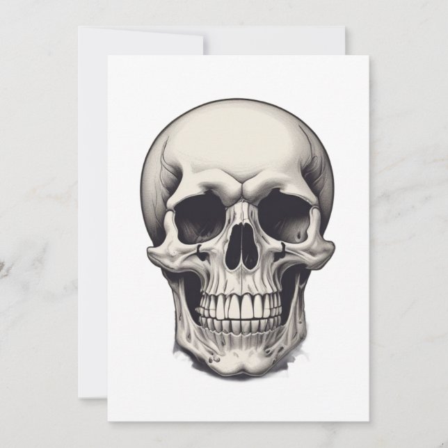 Cartes Pour Fêtes Annuelles Illustration de crâne (Devant)