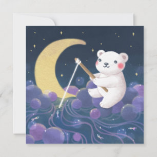 Cartes Pour Fêtes Annuelles Illustration de fantaisie du rêve de l'ours polair