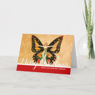 Cartes Pour Fêtes Annuelles Illustration de femme de Leyendecker papillon Flap
