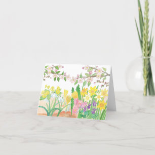 Cartes Pour Fêtes Annuelles Illustration de fleurs de pommier et fleurs printa