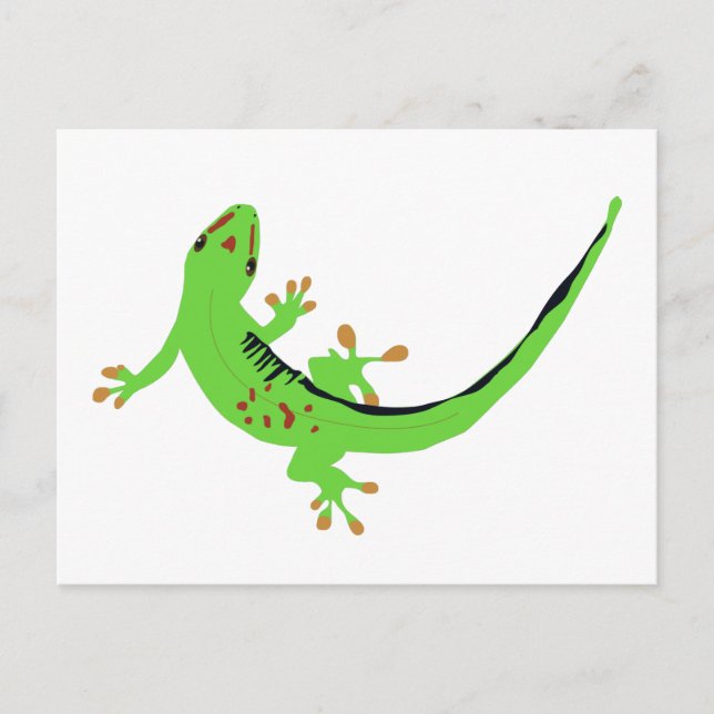 Cartes Pour Fêtes Annuelles Illustration de Gecko Lizard Reptile (Devant)