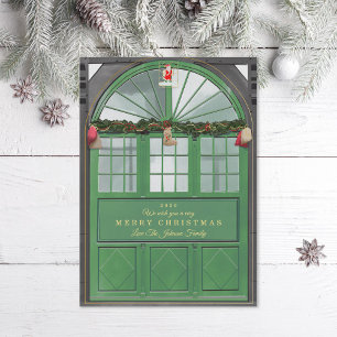 Cartes Pour Fêtes Annuelles Illustration de la vitrine antique Green