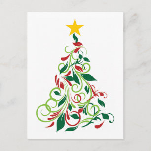 Cartes Pour Fêtes Annuelles Illustration de l'élégant arbre de Noël moderne