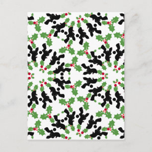 Cartes Pour Fêtes Annuelles Illustration de motif de caniche personnalisable 