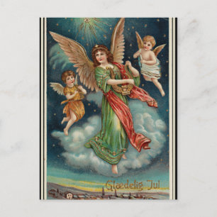 Cartes Pour Fêtes Annuelles Illustration de Noël de Norwegian vintage (1913)