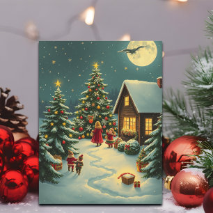 Cartes Pour Fêtes Annuelles Illustration de Noël vintage