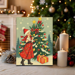 Cartes Pour Fêtes Annuelles Illustration de Noël vintage