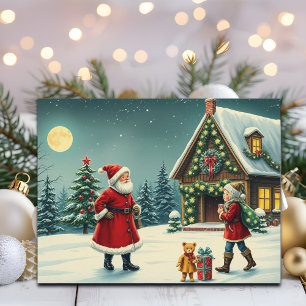 Cartes Pour Fêtes Annuelles Illustration de Noël Vintage