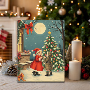 Cartes Pour Fêtes Annuelles Illustration de Noël Vintage