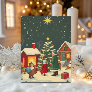 Cartes Pour Fêtes Annuelles Illustration de Noël Vintage