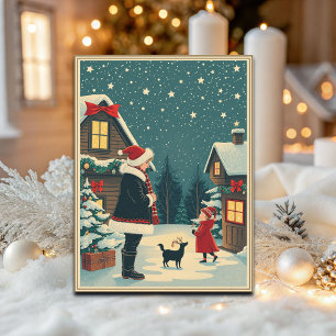 Cartes Pour Fêtes Annuelles Illustration de Noël Vintage