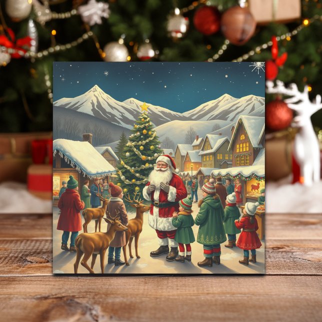 Cartes Pour Fêtes Annuelles Illustration de Noël Vintage (Créateur téléchargé)
