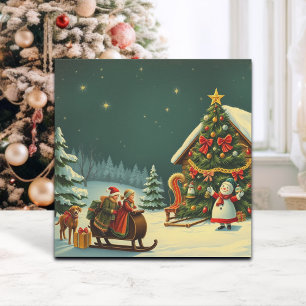 Cartes Pour Fêtes Annuelles Illustration de Noël Vintage
