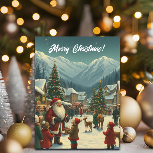 Cartes Pour Fêtes Annuelles Illustration de Noël Vintage