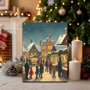 Cartes Pour Fêtes Annuelles Illustration de Noël Vintage