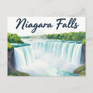 Cartes Pour Fêtes Annuelles Illustration de paysage peintre des chutes du Niag