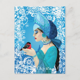 Cartes Pour Fêtes Annuelles Illustration de style russe Snegurochka. Snowmaide