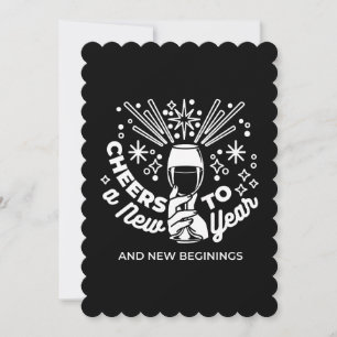 Cartes Pour Fêtes Annuelles Illustration de verre à vin Célébrer les nouveaux 