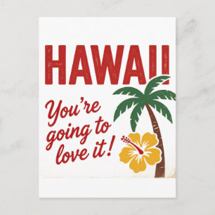 Cartes Pour Fêtes Annuelles Illustration de voyage des îles hawaïennes rétro v