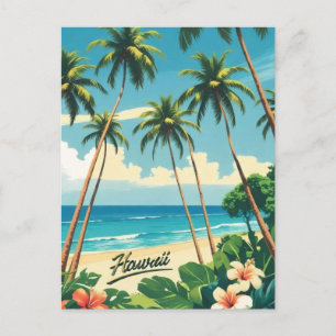 Cartes Pour Fêtes Annuelles Illustration de voyage vintage rétro des îles hawa