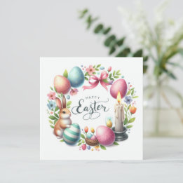 Cartes Pour Fêtes Annuelles Illustration des oeufs de lapin de Pâques