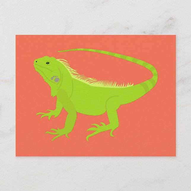 Cartes Pour Fêtes Annuelles Illustration d'Iguana Lizard (Devant)