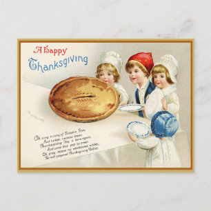 Cartes Pour Fêtes Annuelles Illustration du Bon thanksgiving d'aquarelle vinta