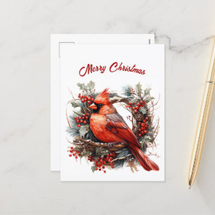 Cartes Pour Fêtes Annuelles Illustration du cardinal rouge de Noël