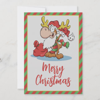 Cartes Pour Fêtes Annuelles Illustration du dessin animé du Père Noël Moose