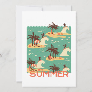 Cartes Pour Fêtes Annuelles Illustration du dessin animé surf