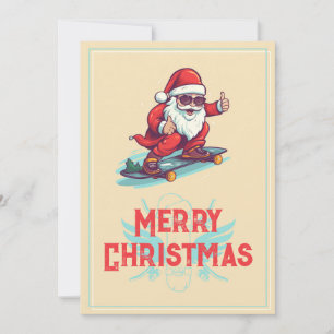 Cartes Pour Fêtes Annuelles Illustration du dessin du patineur du Père Noël