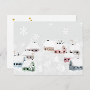 Cartes Pour Fêtes Annuelles Illustration du Jour de neige hivernal de Noël bla